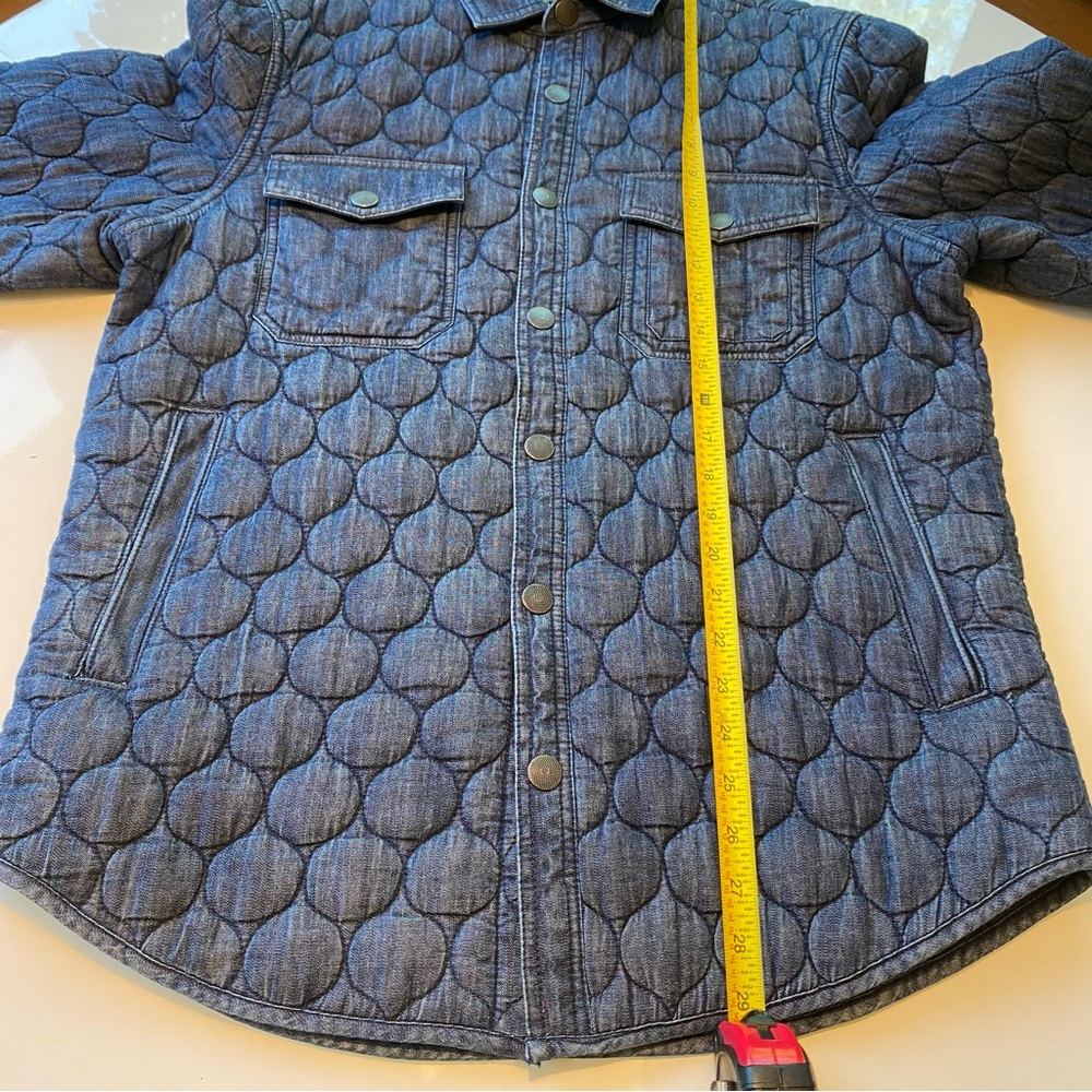 Nordstrom Mens Quilted Denim snap front Shirt Jacket - Picture 6 of 8